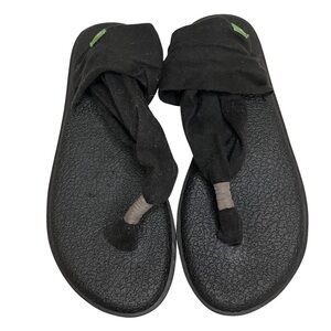 Sanuk Yoga Sling Sandals Black Size 8